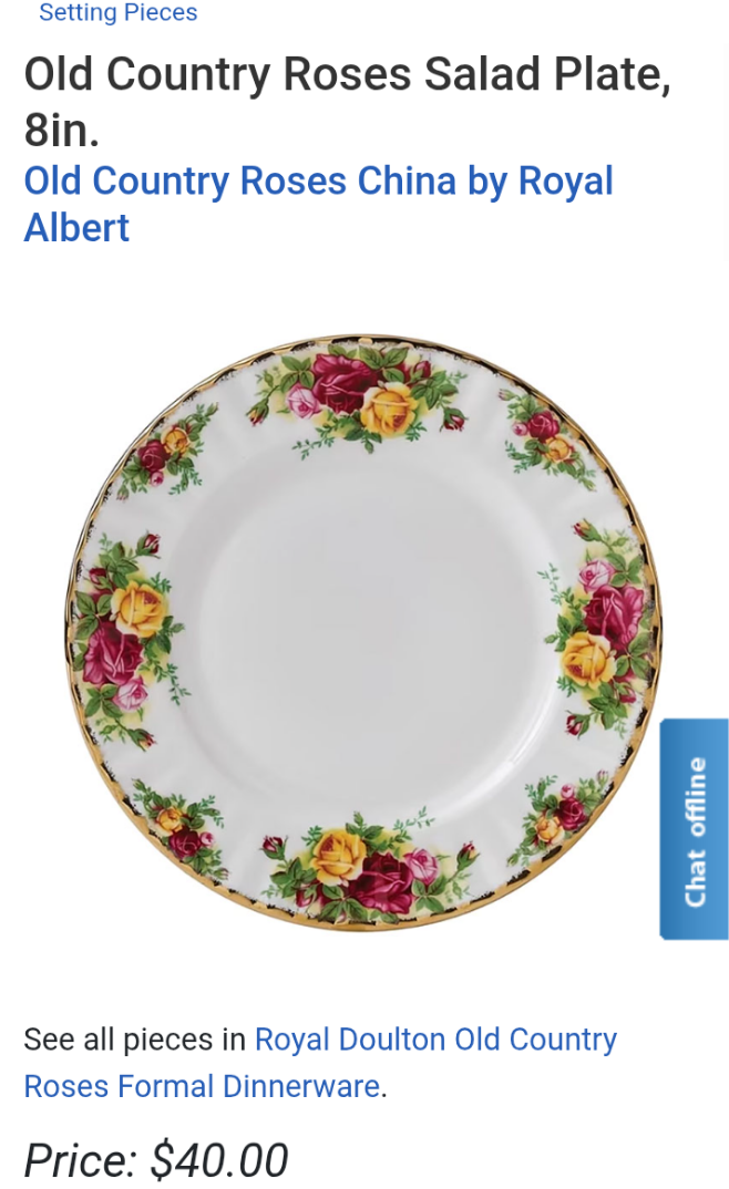 Royal Albert Salad Plate